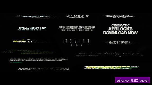 Videohive Cinematic Glitch Titles 2