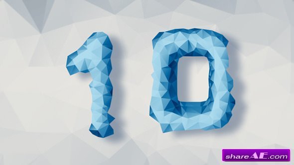 Videohive Stop Motion Low Polygon Countdown Videohive Stop Motion Low Polygon Countdown