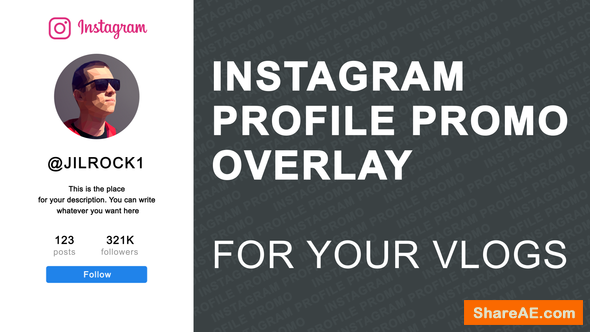Videohive Instagram Profile Promo Overlay Videohive Instagram Profile Promo Overlay