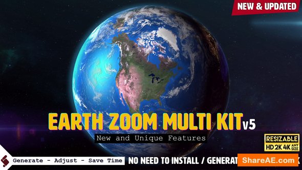 Videohive Earth Zoom Pro Kit v5 Videohive Earth Zoom Pro Kit v5