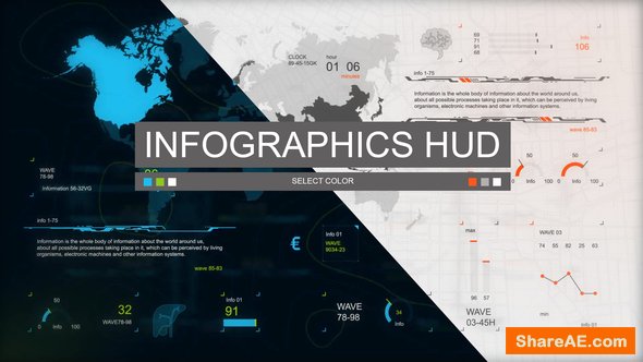 Videohive Infographics HUD set 3