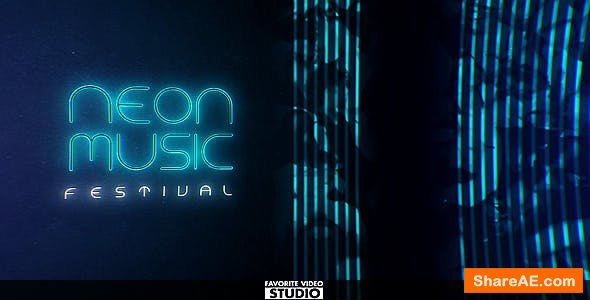 Videohive Neon Music Event Videohive Neon Music Event