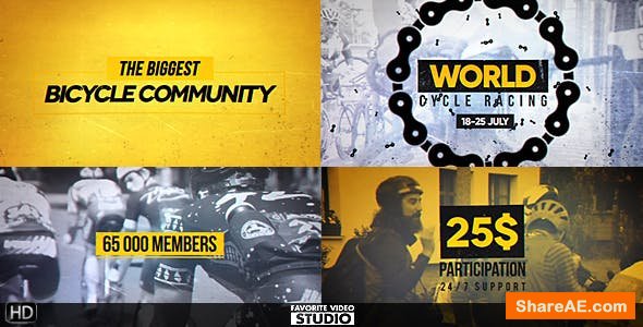 Videohive World Cycling Marathon Pack Videohive World Cycling Marathon Pack