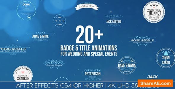 Videohive Badges / Title Animations For Wedding And Special Events Videohive Badges / Title Animations For Wedding And Special Events
