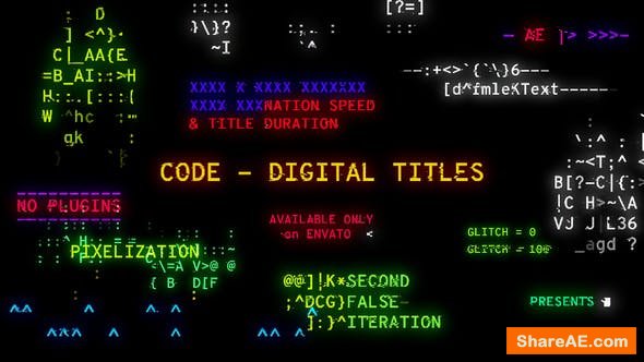 Videohive Code - Digital Titles Videohive Code - Digital Titles
