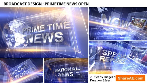 Videohive Broadcast Design - Primetime News Open Videohive Broadcast Design - Primetime News Open