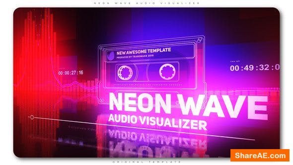 Videohive Neon Wave Audio Visualizer Videohive Neon Wave Audio Visualizer