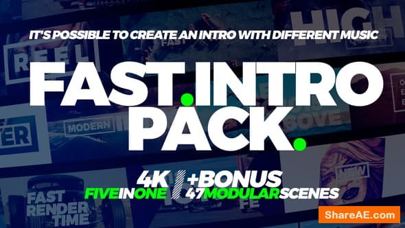 Videohive Fast Intro Pack 5in1 Videohive Fast Intro Pack 5in1