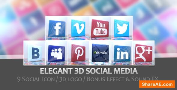 Videohive Elegant 3D Social Media Videohive Elegant 3D Social Media