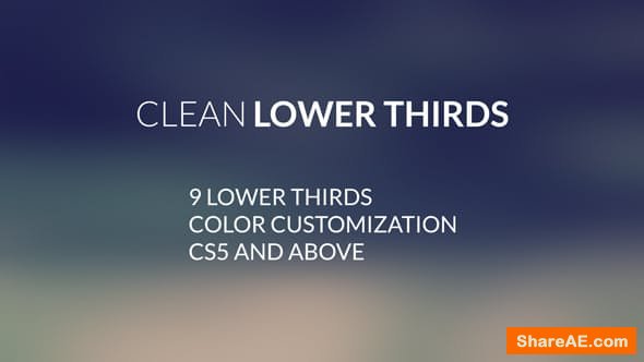 Videohive Clean LowerThirds Videohive Clean LowerThirds