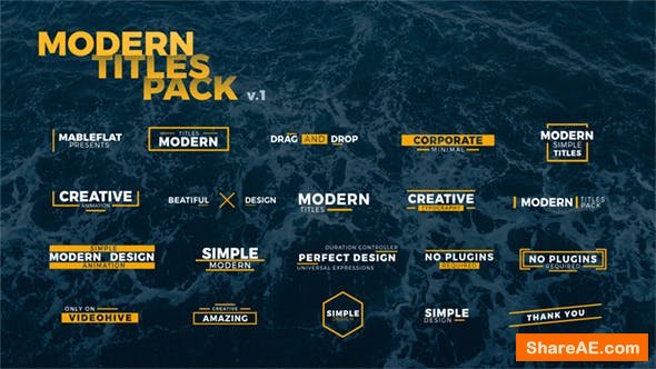 Videohive 20 Modern Titles Videohive 20 Modern Titles