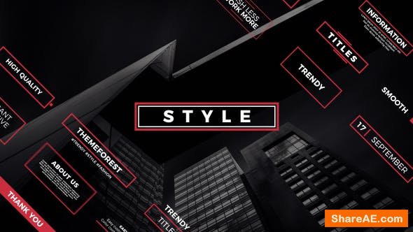 Videohive Trendy Titles Videohive Trendy Titles
