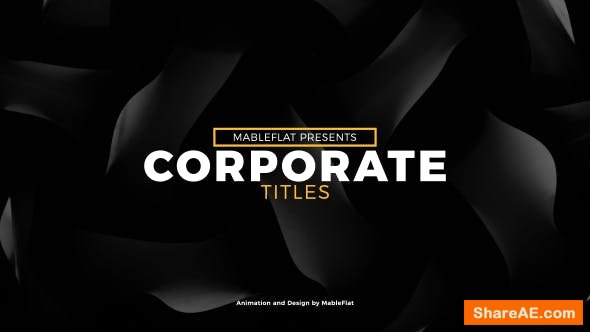 Videohive Corporate Titles 21418668 Videohive Corporate Titles 21418668
