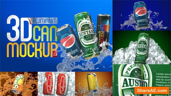 3D Aluminium Pop Top Soda Drink Can 2.0 - After Effects Project (Videohive) 3D Aluminium Pop Top Soda Drink Can 2.0 - After Effects Project (Videohive)