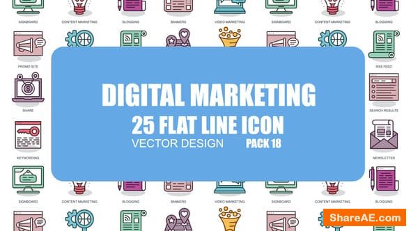Videohive Digital Marketing - Flat Animation Icons Videohive Digital Marketing - Flat Animation Icons
