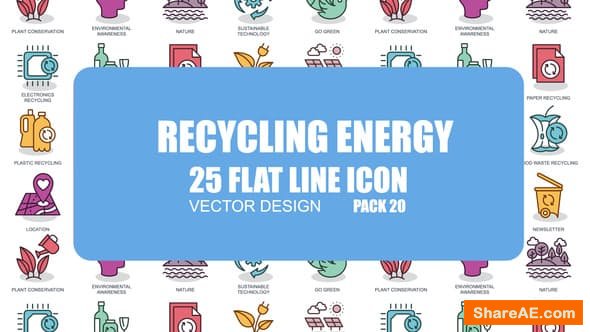Videohive Recycling Energy - Flat Animation Icons Videohive Recycling Energy - Flat Animation Icons