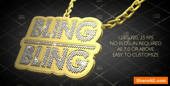 Videohive Hip-Hop Style Bling-Bling 3D Pendant on Chain Videohive Hip-Hop Style Bling-Bling 3D Pendant on Chain