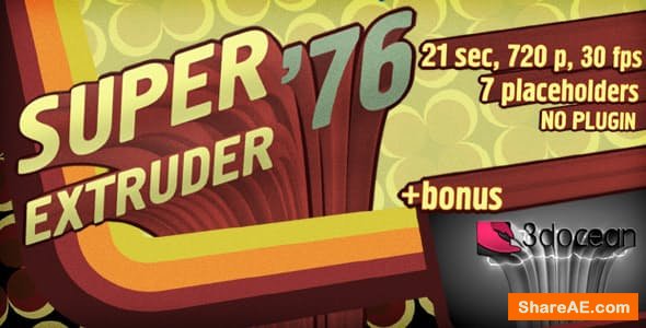 Videohive Super Extruder '76 Titles with Placeholders +Bonus Videohive Super Extruder '76 Titles with Placeholders +Bonus