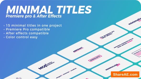 Videohive Minimal Titles - PREMIERE PRO Videohive Minimal Titles - PREMIERE PRO