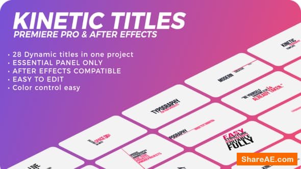 Videohive Kinetic Titles - PREMIERE PRO Videohive Kinetic Titles - PREMIERE PRO