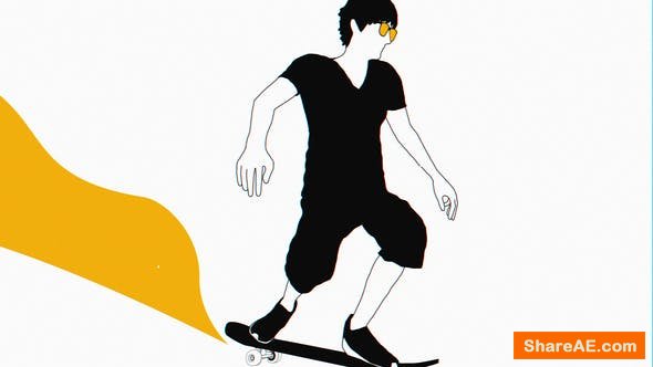 Videohive Skateboarder Logo Reveal Videohive Skateboarder Logo Reveal