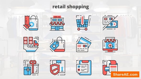 Videohive Retail Shoping – Thin Line Icons Videohive Retail Shoping – Thin Line Icons