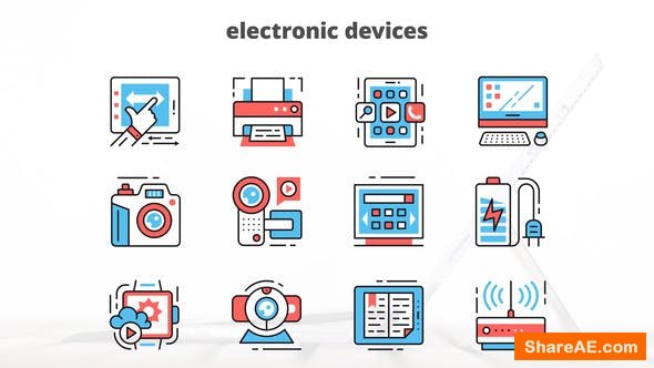 Videohive Electronic Devices – Thin Line Icons Videohive Electronic Devices – Thin Line Icons