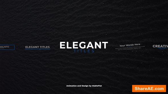 Videohive Elegant Titles 21196068 Videohive Elegant Titles 21196068