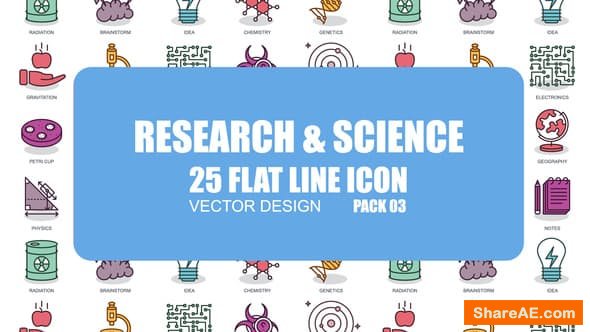 Videohive Research And Science - Flat Animation Icons