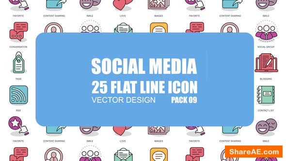 Videohive Social Media - Flat Animation Icons Videohive Social Media - Flat Animation Icons