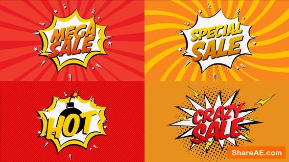 Videohive Comic Book Sale Cartoon Videohive Comic Book Sale Cartoon