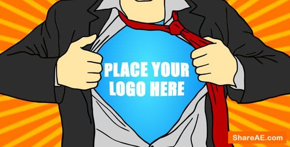 Videohive Superhero Cartoon Logo Videohive Superhero Cartoon Logo