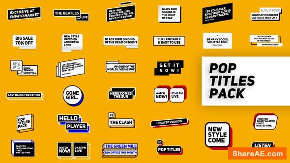 Videohive Pop Titles Videohive Pop Titles