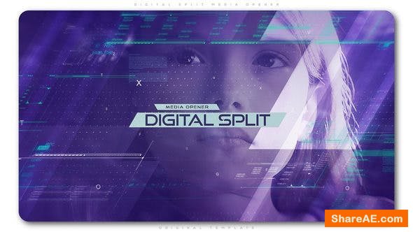 Videohive Digital Split Media Opener
