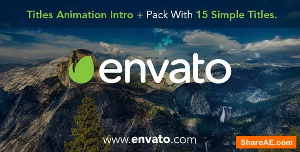 Videohive Titles Animation Intro and Pack With 15 Simple Titles Videohive Titles Animation Intro and Pack With 15 Simple Titles