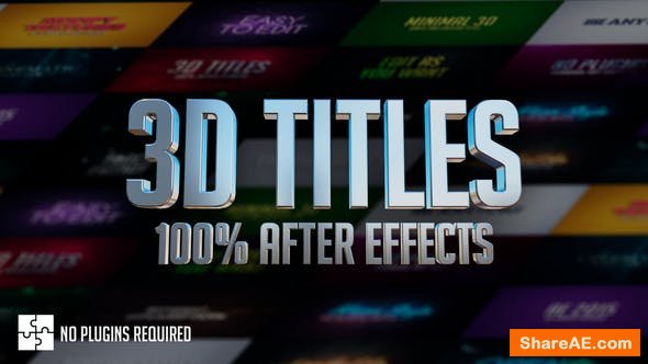 Videohive 3D Titles - No Plugins Videohive 3D Titles - No Plugins