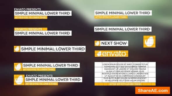 Videohive Simple Minimal Lower Third Videohive Simple Minimal Lower Third