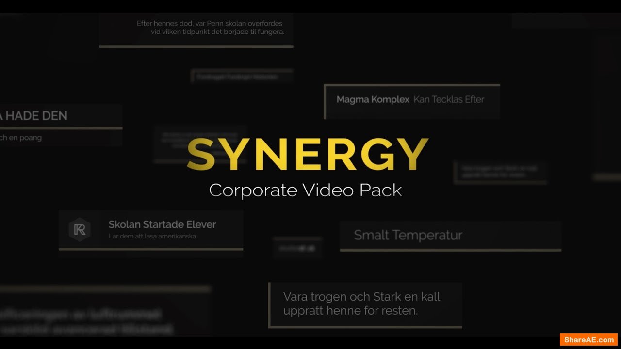 Synergy: 65 Corporate Video Elements (RocketStock) Synergy: 65 Corporate Video Elements (RocketStock)