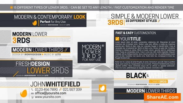 Videohive Modern And Simple Lower Thirds Package