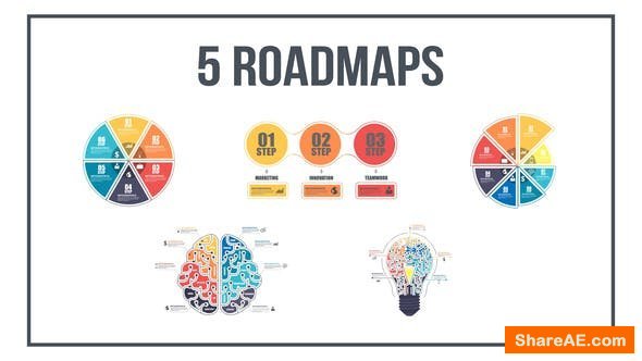 Videohive 5 Roadmaps Templates - Set Two Videohive 5 Roadmaps Templates - Set Two