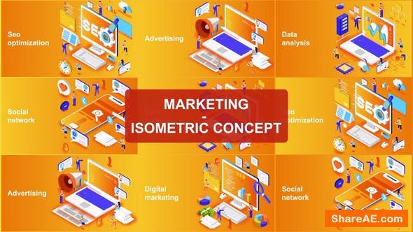 Videohive Marketing - Isometric Concept Videohive Marketing - Isometric Concept