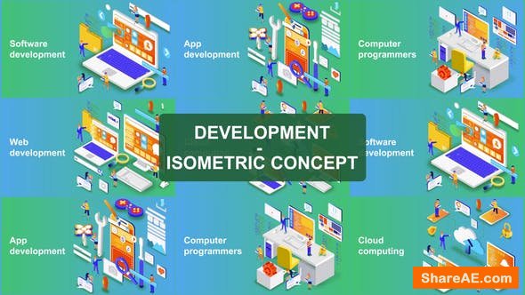 Videohive Digital Development - Isometric Concept Videohive Digital Development - Isometric Concept