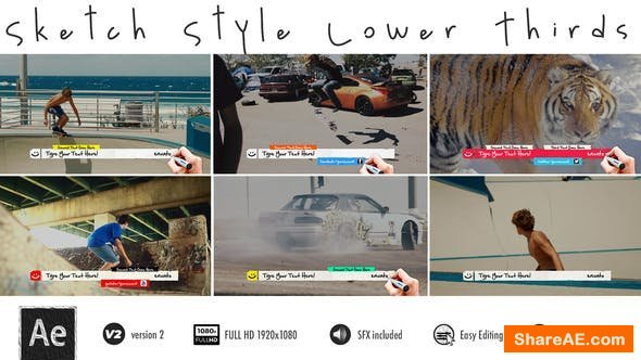 Videohive Lower Thirds - Sketch Videohive Lower Thirds - Sketch
