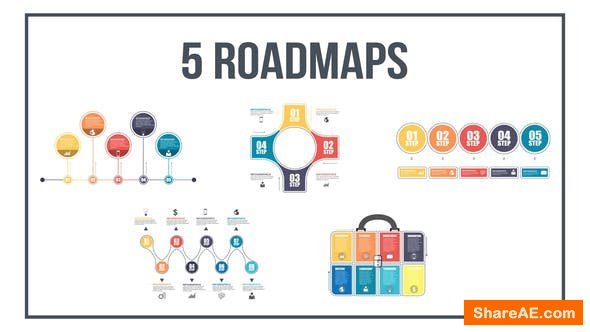 Videohive 5 Roadmaps Templates - Set One Videohive 5 Roadmaps Templates - Set One