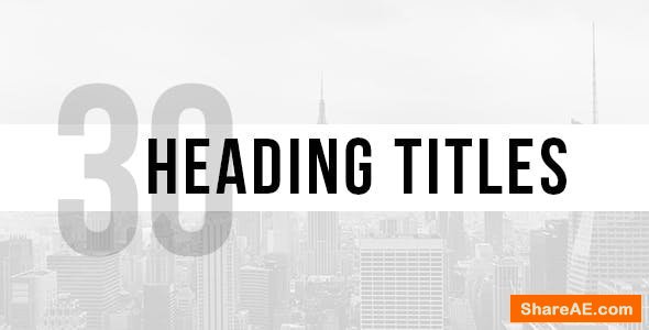 Videohive Heading Titles Videohive Heading Titles
