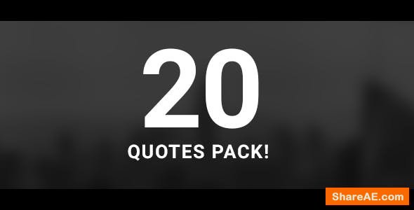 Videohive 20 Quotes Pack Videohive 20 Quotes Pack