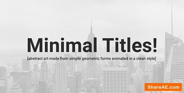 Videohive 15 Clean and Minimal Titles!