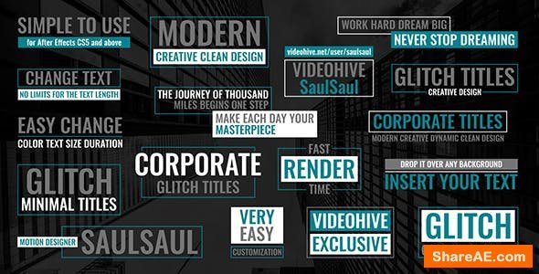 Videohive Glitch Corporate Titles Videohive Glitch Corporate Titles