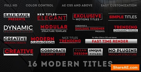 Videohive Modern Titles 20607281 Videohive Modern Titles 20607281
