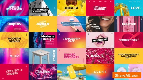 Videohive Typography Pack 23393332 Videohive Typography Pack 23393332